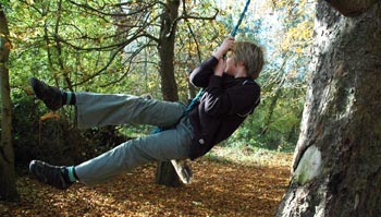 Boy in Tree Swing